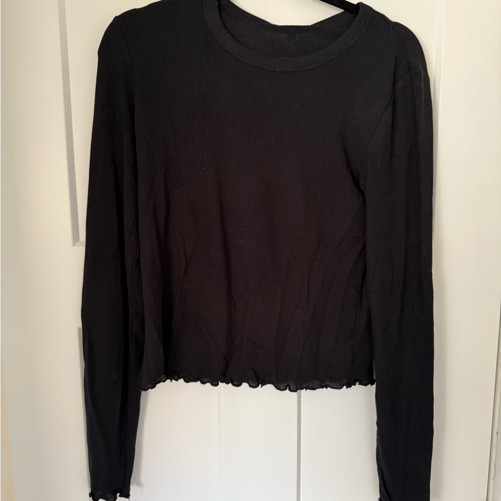 splendid Cropped Thermal LYR Long Sleeve Tee and Pants